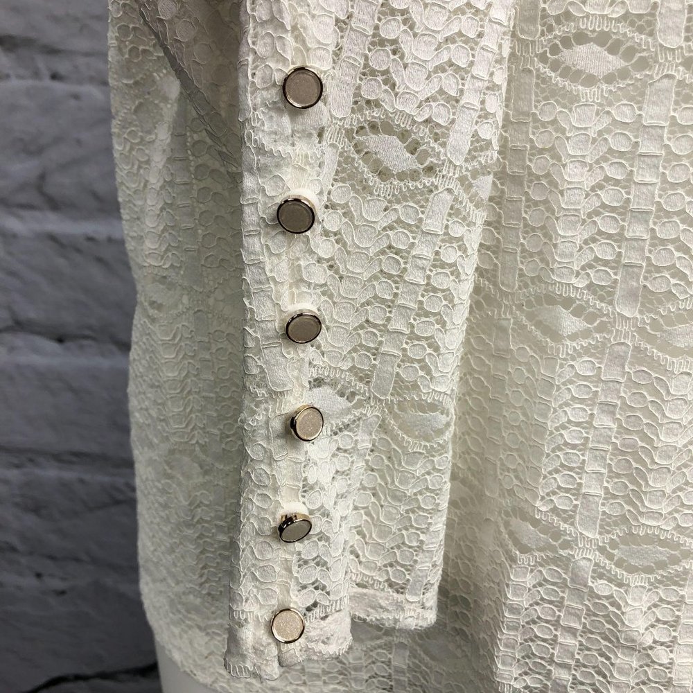 Champagne & Strawberry Cream Lace long sleeve mutt - Picture 7 of 13